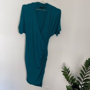 Banana Republic Teal Wrap Work Dress Sz Small